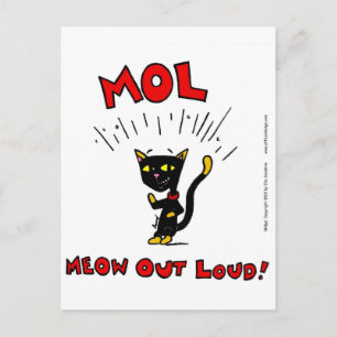 Cartão postal Mel "MOL: MEOOUT LOUD"
