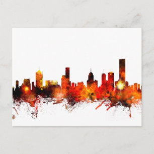 Cartão Postal Melbourne Austrália Skyline