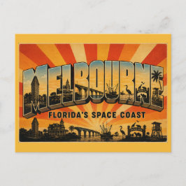 Cartão Postal Melbourne Flórida Costa Espacial Cidade Histórica 