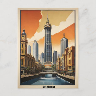 Cartão Postal Melbourne poster vintage