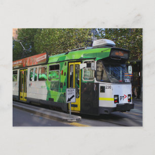 Cartão Postal Melbourne, Victoria, Austrália, elétrico