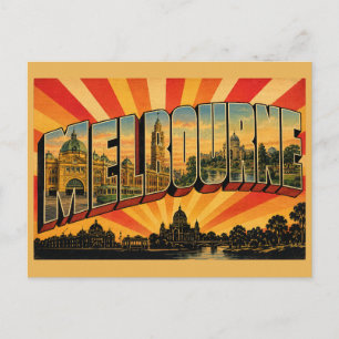 Cartão Postal Melbourne Vitória Austrália Capital Cultural Arte