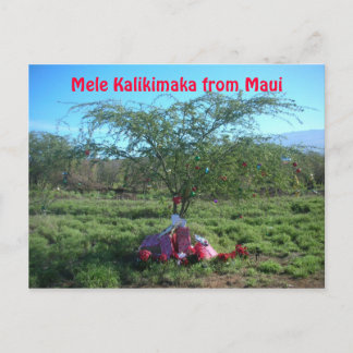Cartão Postal Mele Kalikimaka o Caminho da Ilha