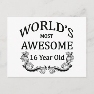 Cartão Postal Melhor Adolescente de 16 Anos do Mundo