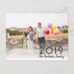 Cartão Postal Melhor Ainda por Vir 2019 Feliz Ano Novo Script Fo