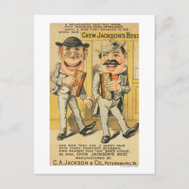 Cartão Postal Melhor Anúncio de Mastigação de Jackson (Frente)
