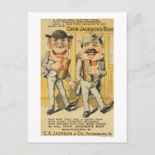 Cartão Postal Melhor Anúncio de Mastigação de Jackson