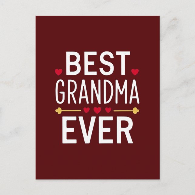Cartão Postal Melhor avó de todas (Frente)
