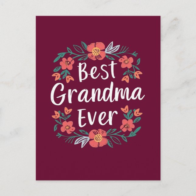 Cartão Postal Melhor avó de todas (Frente)