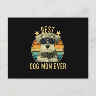 Cartão Postal Melhor Cachorro Mãe Alguma Vez Miniatura Schnauze