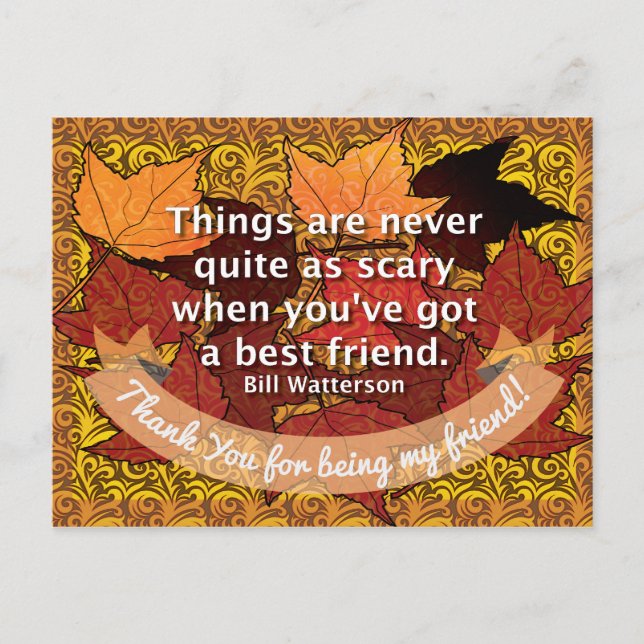 Cartão Postal Melhor citação de amigo (Frente)