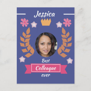Cartão Postal melhor colega de trabalho adorável - trabalho 