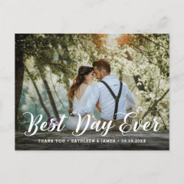 Cartão Postal Melhor Dia De Todos | Foto De Casamento Obrigado