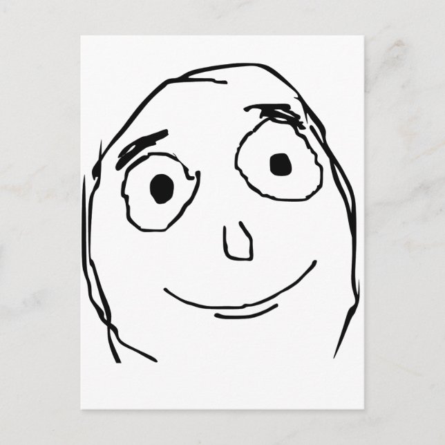 Cartão Postal Melhor do que o rosto esperado (Frente)