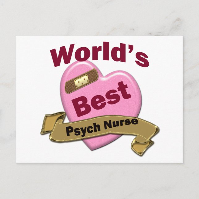 Cartão Postal Melhor Enfermeira de Psicologia do Mundo (Frente)