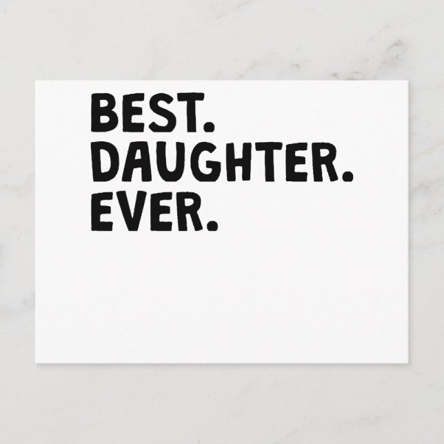 Cartão Postal Melhor Filha Nunca (Frente)