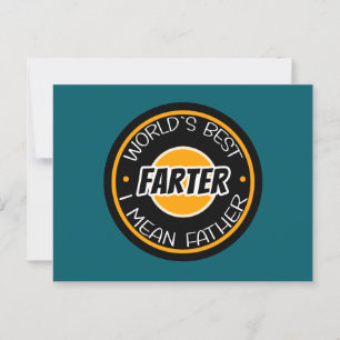 Cartão Postal Melhor Flatulento do Mundo Quer Dizer Pai