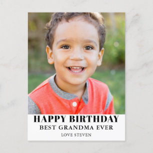 Cartão Postal Melhor Foto de Aniversário da Vovó 