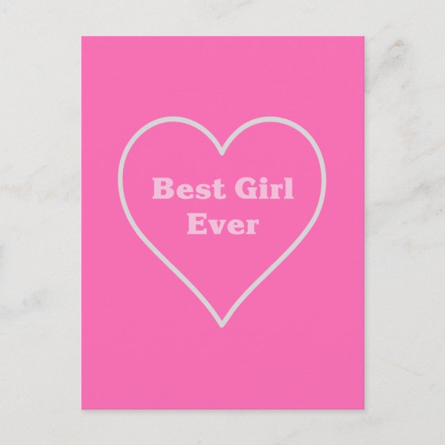 Cartão Postal Melhor garota de todas (Frente)