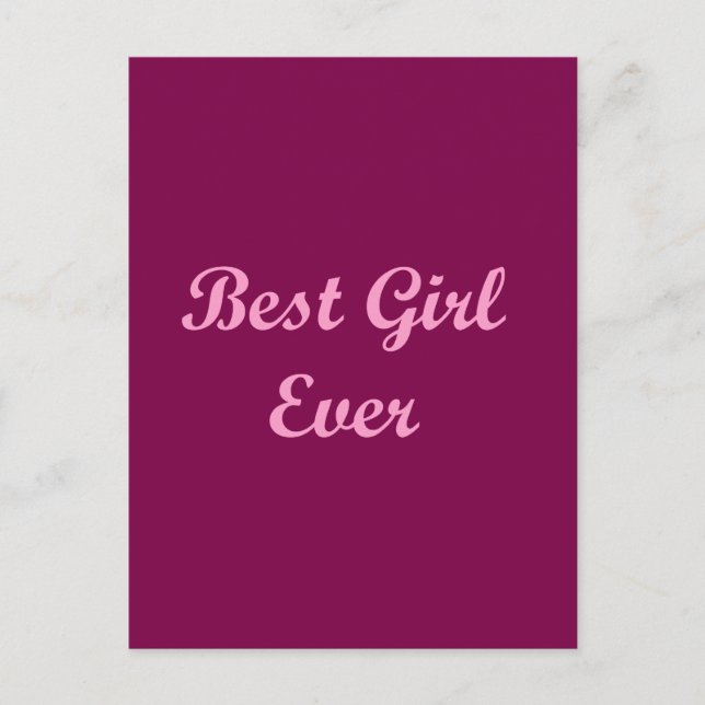 Cartão Postal Melhor garota de todas (Frente)