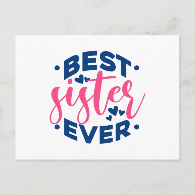 Cartão Postal Melhor Irmã de Todos os Tempos (Frente)