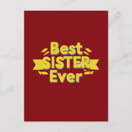 Cartão Postal Melhor Irmã do Mundo