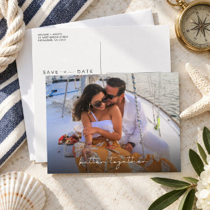 Cartão Postal Melhor Juntos Foto Casamento Save the Date