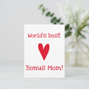 Cartão Postal Melhor Mãe Adicional do Mundo! Dia das Mães Red