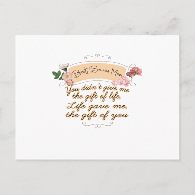 Cartão Postal Melhor Mãe Bônus (Frente)