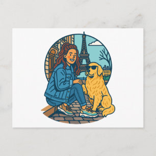 Cartão Postal Melhor Mãe de Cachorro do Mundo em Paris