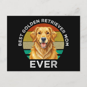 Cartão Postal Melhor Mãe de Golden Retriever de Todos os Tempos