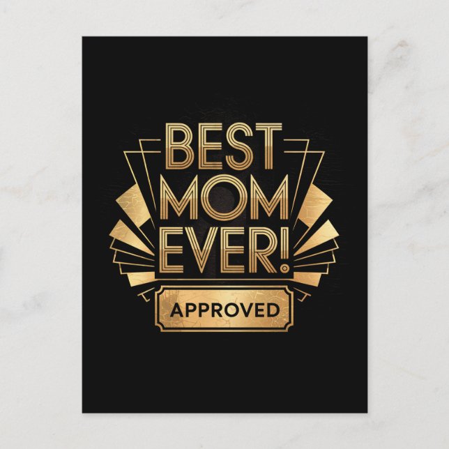 Cartão Postal Melhor Mãe De Todos Os Dias, Aprovada - Design de  (Frente)