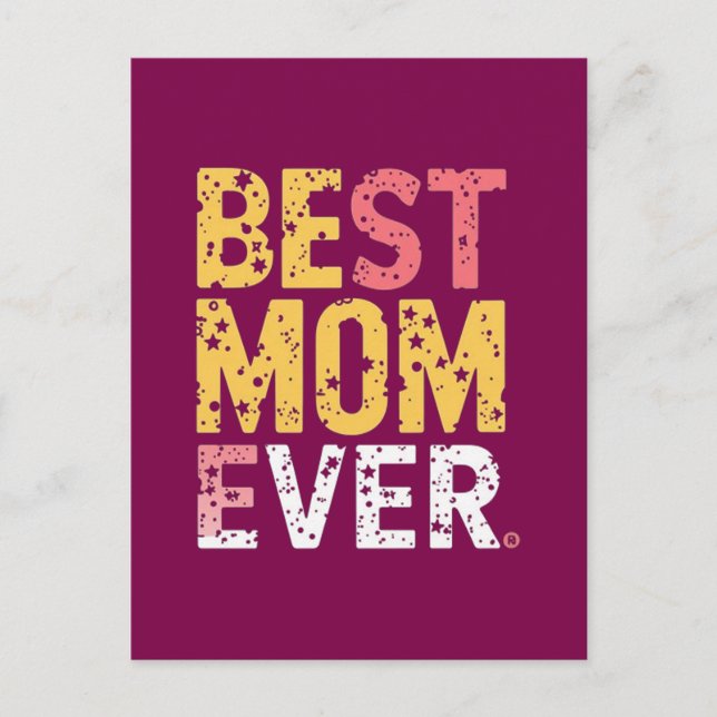 Cartão Postal Melhor mãe de todos os tempos (Frente)
