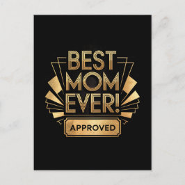 Cartão Postal Melhor Mãe de Todos os Tempos, Aprovado - Design d
