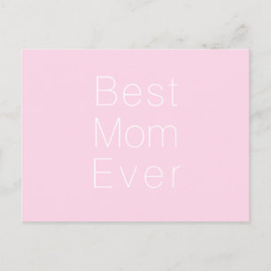 Cartão Postal Melhor Mãe, Dia das Mães, Mãe minimalista rosa
