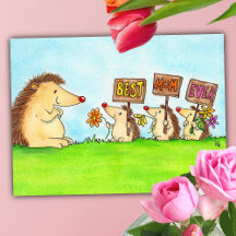 Cartão postal Melhor Mãe do Mundo por Nicole Janes