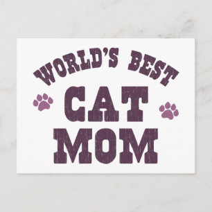 Cartão Postal Melhor Mãe Gato do Mundo