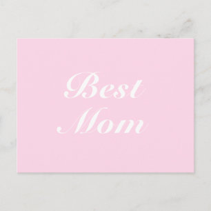 Cartão Postal Melhor mãe, mãe, Dia de as mães, rosa claro bra