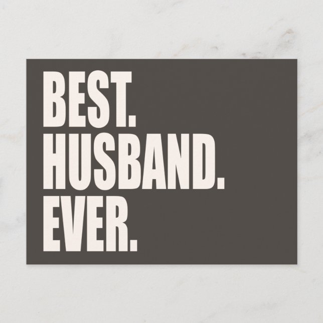 Cartão Postal Melhor. Marido. Nunca. (Frente)