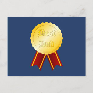 Cartão Postal Melhor Medalha de Fita para Dia dos Pais