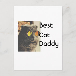 Cartão Postal Melhor modelo de presente com nome e foto do gato
