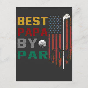 Cartão Postal melhor papa de par golf T-Shirt