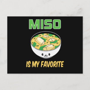 Cartão Postal Melhor Presente de Lover da Sopa Miso   Miso é o 