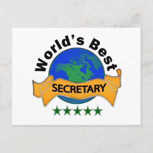 Cartão Postal Melhor Secretário do Mundo
