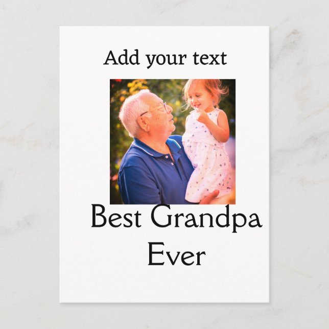 Cartão Postal Melhor vovô de alguma vez fotógrafo do avô. (Frente)