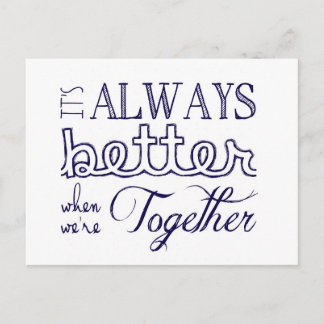 Cartão Postal Melhore sempre quando