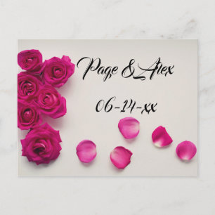 Cartão Postal Melhores Desejos e Destino de Casamento de recém-W