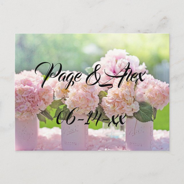 Cartão Postal Melhores desejos para recém-casados Destino de Cas (Frente)