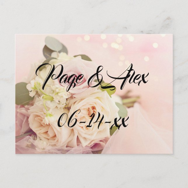 Cartão Postal Melhores desejos para recém-casados Destino de Cas (Frente)