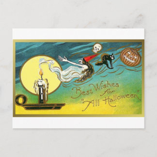 Cartão Postal Melhores Desejos para Todos os Halloween